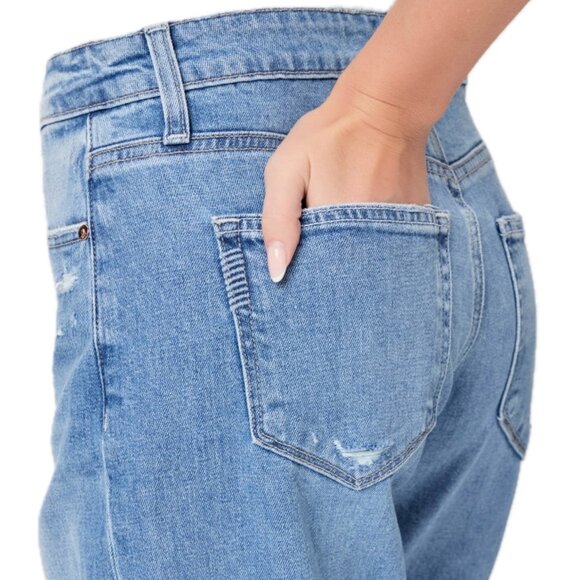 PAIGE Alexis HiRise Barrel Leg Jean Ankle Button-Fly Soft Vintge Denim Sz 29 NWT - Picture 4 of 9